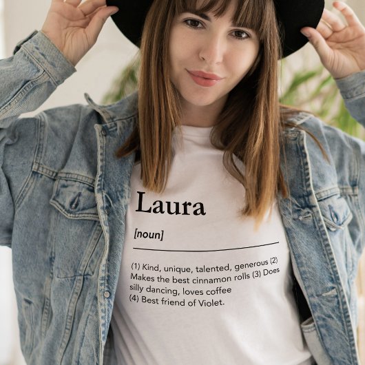 Personalisierte Namensdefinition für sie T-Shirt