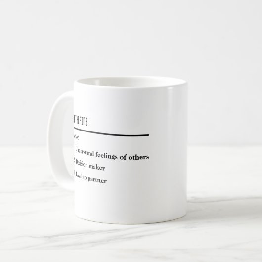 Personalisierte Namensdefinition Kaffeetasse (Vorderseite Links)
