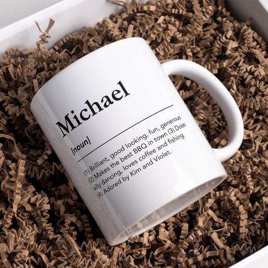 Personalisierte Namensdefinition Kaffeetasse