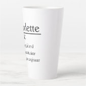 Personalisierte Namensdefinition Latte Tasse (Vorderseite)