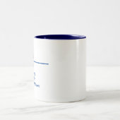 Personalisierte Namensdefinition Light Blue Satin  Zweifarbige Tasse (Mittel)