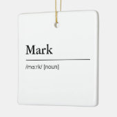 Personalisierte Namensdefinition modern minimalist Keramikornament (Links)