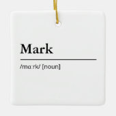 Personalisierte Namensdefinition modern minimalist Keramikornament (Vorderseite)