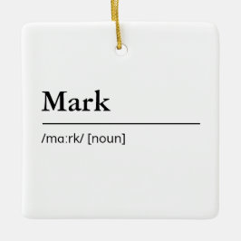 Personalisierte Namensdefinition modern minimalist Keramikornament