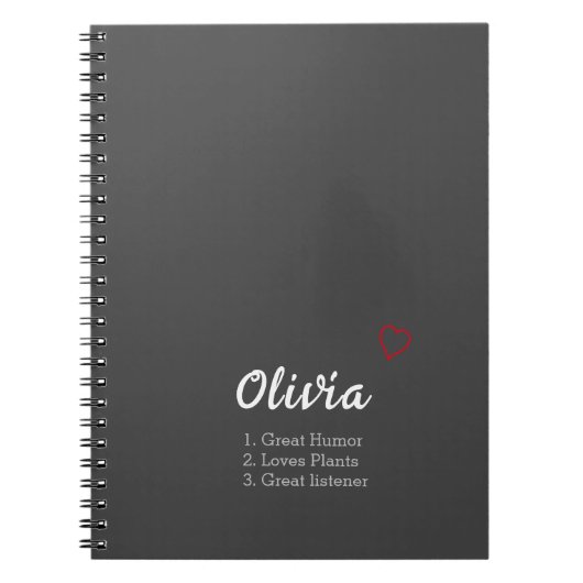 Personalisierte Namensdefinition Notizblock (Vorderseite)