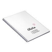 Personalisierte Namensdefinition Notizblock (Rechte Seite)