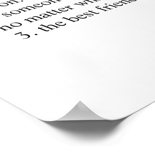 Personalisierte Namensdefinition-Poster Poster (Ecke)