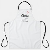 Personalisierte Namensdefinition Schürze (Vorderseite)