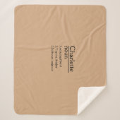 Personalisierte Namensdefinition Sherpa Blanket Sherpadecke (Vorderseite)