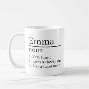 Personalisierte Namensdefinitionsgeschenke Ideen P Kaffeetasse