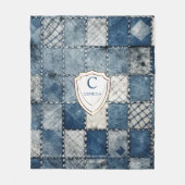 Personalisierte Namensdenim-Patches für Sie Fleecedecke (Vorderseite)