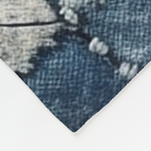 Personalisierte Namensdenim-Patches für Sie Fleecedecke (Ecke)