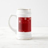 Personalisierte Namenselefantrotschneeflocken Bierglas (Links)