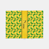 Personalisierte Namensessiggurken des gelben Grüns Fleecedecke (Vorderseite (Horizontal))