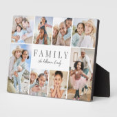 Personalisierte Namensfamilie FotoCollage Fotoplatte (Seite)