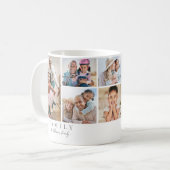Personalisierte Namensfamilie FotoCollage Kaffeetasse (Vorderseite Links)
