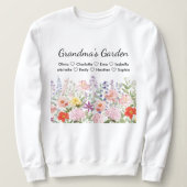 Personalisierte Namensfarbige Omas Garten Sweatshirt (Design vorne)