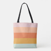 Personalisierte Namensfarbige Streifen Retro Paste Tasche (Rückseite)