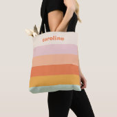 Personalisierte Namensfarbige Streifen Retro Paste Tasche (Von Nahem)