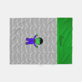 Personalisierte Namensfrankenstein Grauschläger Fleecedecke (Vorderseite (Horizontal))