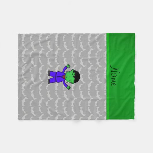 Personalisierte Namensfrankenstein Grauschläger Fleecedecke (Vorderseite (Horizontal))