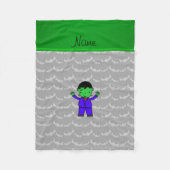 Personalisierte Namensfrankenstein Grauschläger Fleecedecke (Vorderseite)