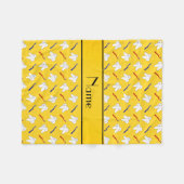 Personalisierte Namensgelbbürsten und Zahnmuster Fleecedecke (Vorderseite (Horizontal))