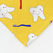 Personalisierte Namensgelbbürsten und Zahnmuster Fleecedecke (Ecke)