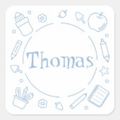 Personalisierte Namensgeschenke für Kinder Quadratischer Aufkleber (Vorderseite)