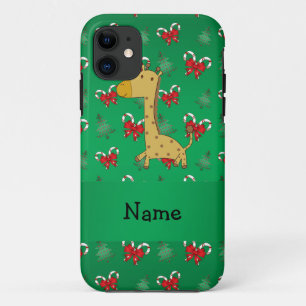 Personalisierte Namensgiraffe, grüne Bonbons Case-Mate iPhone Hülle