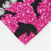 Personalisierte NamensGlitterneondelphine des Fleecedecke (Ecke)