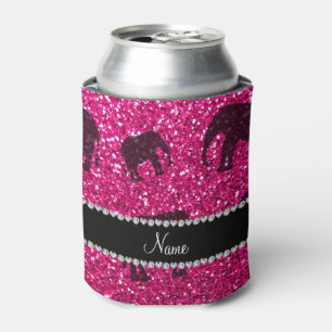 Personalisierte NamensGlitterneonelefanten des Dosenkühler