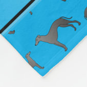 Personalisierte Namenshimmelblau Windhundhunde Fleecedecke (Ecke)