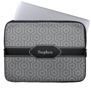Personalisierte Namenshülse für Laptop-Grau-Must Laptopschutzhülle