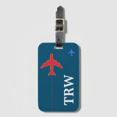 personalisierte Namensinitialen Gepäckanhänger (Vorderseite Vertikal)