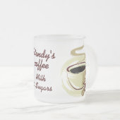 Personalisierte Namenskaffee-Tasse Mattglastasse (VorderseiteRechts)