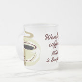 Personalisierte Namenskaffee-Tasse Mattglastasse (Vorderseite Links)