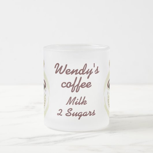 Personalisierte Namenskaffee-Tasse Mattglastasse (Mittel)