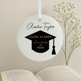 **Personalisierte Namensklasse der Abschlussfeier  Ornament Aus Glas