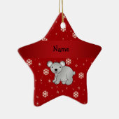 Personalisierte Namenskoalarotschneeflocken Keramikornament (Rechts)