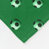 Personalisierte Namenskuhgrün-Fußbalbälle Fleecedecke (Ecke)