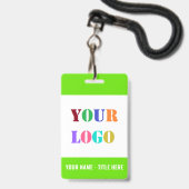 Personalisierte Namenslogos oder Foto-Geschäfts-Ab Ausweis (Vorderseite mit Lanyard)