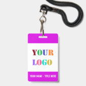 Personalisierte Namenslogos oder Foto-Geschäfts-Ab Ausweis (Rückseite mit Lanyard)