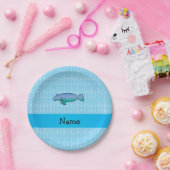 Personalisierte Namensmanatisblaublasen Pappteller (Party)