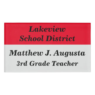 Personalisierte Namensmarke mit magnetischer Rücks Namenschild