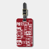 Personalisierte Namensmuster Gepäckanhänger (Vorderseite vertikal)