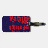 Personalisierte Namensmuster Gepäckanhänger (Rückseite horizontal)