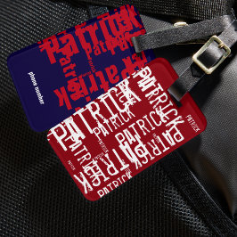 Personalisierte Namensmuster Gepäckanhänger