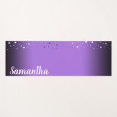 Personalisierte Namensnennung Imitat Silver Confet Yogamatte (Vorderseite (Horizontal))