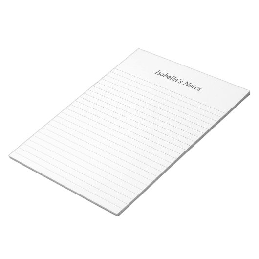 Personalisierte Namensnotizen im Notepad Notizblock (angewinkelt)